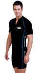 Sun Protection Mens Raysuit Short Sleeved - Sports Style