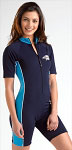 Sun Protection Ladies Raysuit Short Sleeved