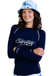Sun Protection Ladies Surf Shirt Long Sleeved Sports Style